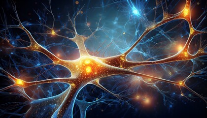Wall Mural - depiction activity neuron intricate