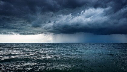 Wall Mural - rain sky dramatic stormy clouds storm climate seascape cloud thunderstorm weather water overcast landscape dangerous sea dark hurricane cloudscape moody scenic nature atmosphere ocean power