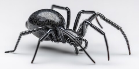 A spider is on a white surface.