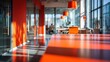 © bloombi - Modern office interior red workspace design