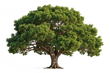 Wall Mural - Solitary Jambolan tree against a white backdrop