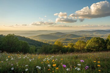 Wall Mural - A Scenic View Captured During a Spring Morning