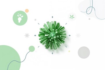 Wall Mural - nano-mineral crystal activated charcoal derived from green radish for purifying indoor air in newly 