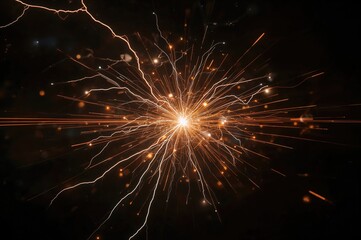 Wall Mural - abstract depiction of a lightning burst