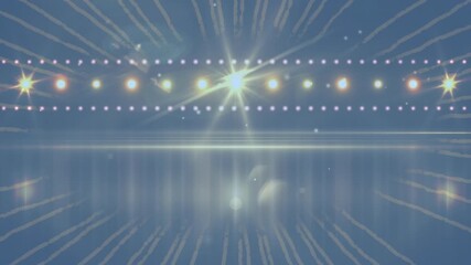 Wall Mural - animation of scenic lights in blue space