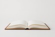 © vxnaghiyev - Opened book showing empty pages on a white background
