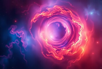 Wall Mural - Abstract swirling nebula background, cosmic dust and gas,  infinite,  fantasy