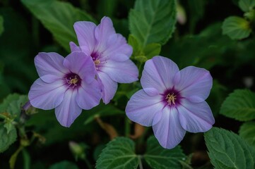 Canvas Print - lavender blooms set against a lush green backdrop
