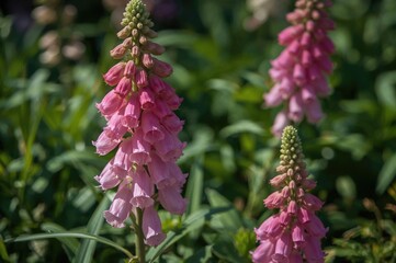 Canvas Print - blooming pink snapdragon during the summer season