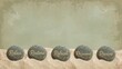 © TheWaterMeloonProjec - Spa and rejuvenation idea - Calm, heal, renew, revitalize, and awaken words on stacked stones classic style background