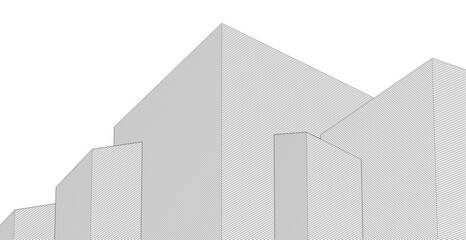Wall Mural - ​​abstract architecture 3d illustration background	
