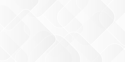 Wall Mural - abstract gradient white, gray overlap triangle geometric technology pattern. minimal rectangle rando