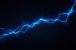 © Duskcraft - Electric Blue Lightning Bolt Strikes Across Dark Sky Abstract Illustration Powerful Energy Concept