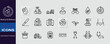 © LineCraft Studio - This editable stroke icon set illustrates various concepts in Medical  Wellness, symbolizing healthcare, treatment, spa, and body care for modern lifestyle.