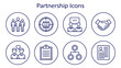 © Prosenjit Barman - Business partnership agreement collaboration icon set for corporate communication and teamwork transparent background