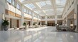 © Hamid - Luxurious hotel lobby with high ceilings and bright interior.