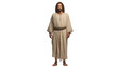 © Hope, Faith and Love - Isaac full body standing on transparent background. Old Testament biblical patriarch in traditional robe, isolated PNG image for Christian artwork, teaching, and design use.