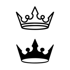 Crown icon. Crown symbol isolated on white background. Crown sign. vector illustration.
