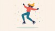 © Irina - Person performs impressive ice skating tricks on a rink during winter festivities
