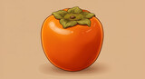 A stylized persimmon icon