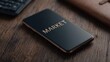 © FocusFusion - Smartphone Displaying Market on Screen With Wooden Background