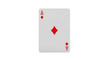 © Sophie - Isolated Ace of Diamonds playing card, gambling or poker symbol, game and luck concept