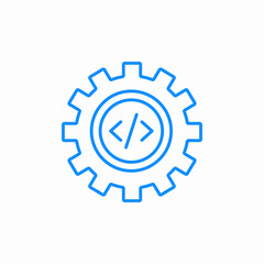 coding system icon sign vector