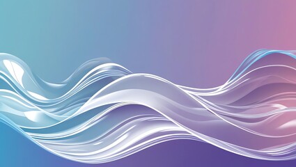 Wall Mural - abstract flowing waves: a symphony of purple and blue hues