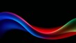 © KaziMasum - Abstract rainbow wave of light on black background