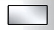 © sornram - A sleek, modern rectangular mirror with a minimalist black frame, perfect for contemporary interior decor.