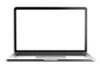 © Brion - Front view of a light gray laptop with blank screen (1)