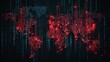 © Mitchell - Global cyber threat detected with alarming red digital map highlighting widespread data breaches and network vulnerabilities across interconnected world