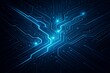 © SmartPixel Co. - Dynamic blue circuit board glows with vibrant energy, representing advanced technology and innovation