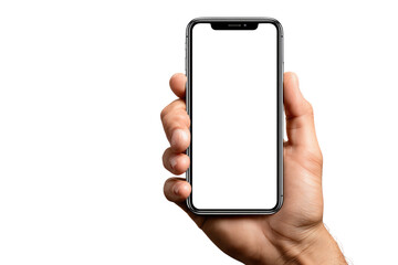 Hand holding a smartphone with blank screen (5)