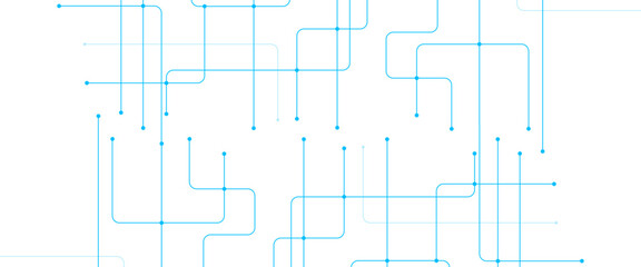 Wall Mural - vector abstract futuristic technology with geometric with crossed lines and dots.