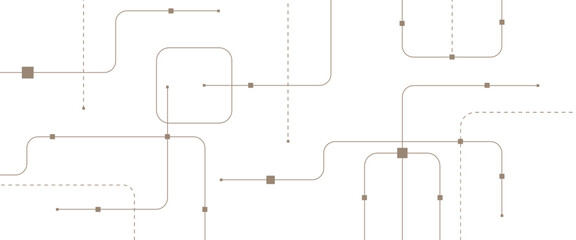 Wall Mural - vector abstract digital technology with geometric with crossed lines and dots.