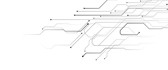 Wall Mural - vector abstract technology background circuit board for web banner background