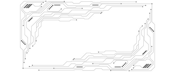 Wall Mural - vector abstract technology background circuit board for web banner background