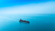 © Media  - Aerial view of the freight shipping transport system cargo ship container. international transportation Export-import business, logistics, transportation industry concepts