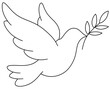 © Honey C - dove line art