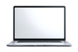 © Triple - Front view of a silver laptop with blank screen (4)