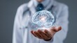 © CStock - A medical professional holding a glowing brain, symbolizing the fusion of healthcare and technology in modern medicine.