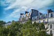 Paris, beautiful buildings, view from the coulee verte Rene-dumont in the 12th district, footpath
