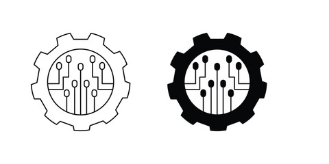 Api  set icon with white background vector stock illustration