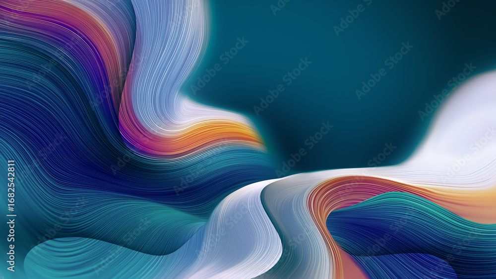 Colorful Abstract Swirl Shapes Create a Vibrant Gradient Backdrop Stock ...