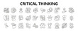 ©  karyative - 30 Critical Thinking Line Icons Vector - Logic, Evaluation, Insight, Solution, Appraisal, Exploration, Interpretation, Risk Management
