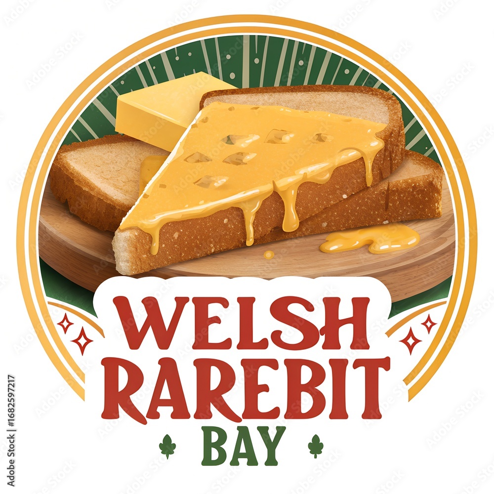 Welsh Rarebit Day Celebration Cheesy Welsh Rarebit Toast Traditional