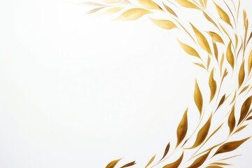 Wall Mural - autumn leave border frame backgrounds pattern gold.