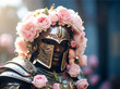 © Biancaneve MoSt - A warrior in armor with a helmet on his head and a romantic floral decoration