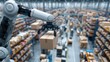 © Eky - Automated warehouse robots handling a package
